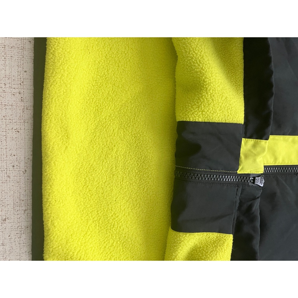 Adidas Primeblue Mens Large Black Neon Yellow Fleece‎ Lined Hooded Jacket L NWOT - Picture 7 of 13